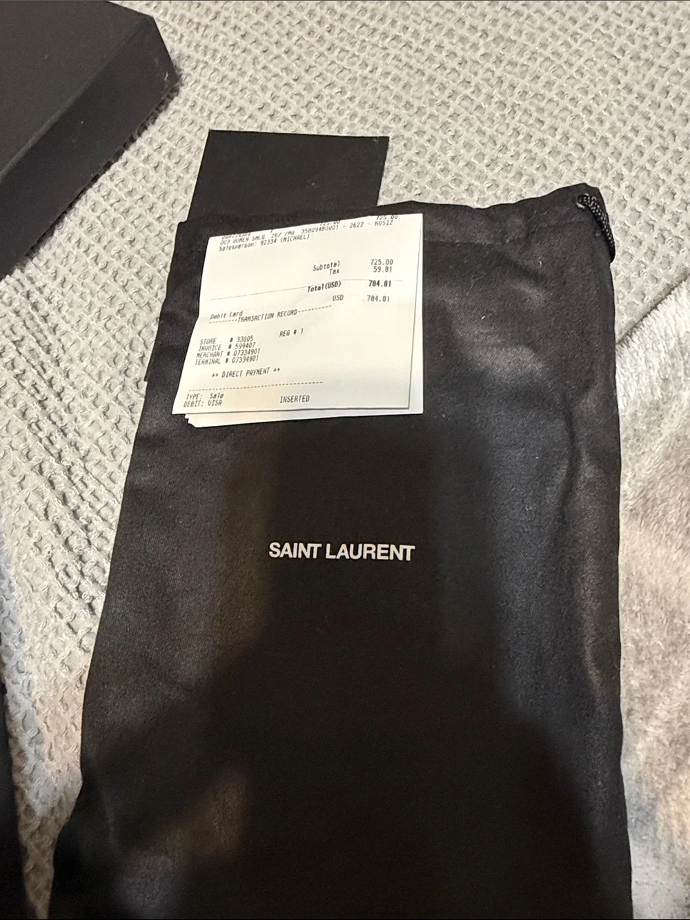 Saint Laurent Black Gift Bag and Box Set - Picture 2 of 4